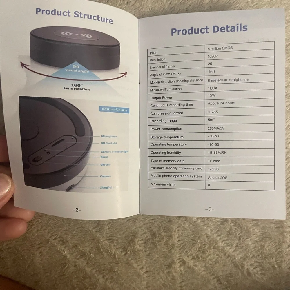Wireless Charging Pad with built in Security/Nanny Cam